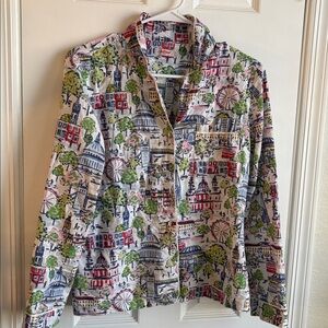 Cath Kidston London‎ Scene Pajama shirt size small